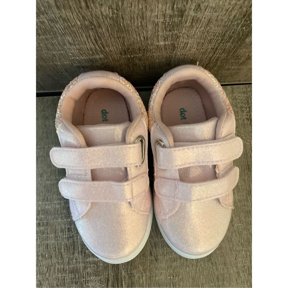 DOT & Zazz Toddler Size 7 Girls Pink Sparkle Athletic Sneakers - Picture 3 of 7